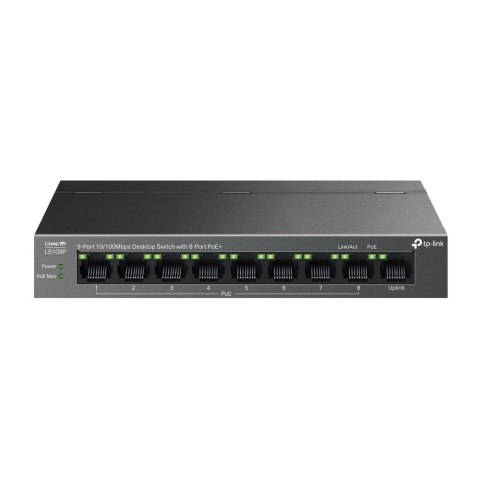 TP-Link LiteWave LS109P łącza sieciowe Nie zarządzany Fast Ethernet (10/100) Obsługa PoE Czarny TP-Link LiteWave LS109P łącza sieciowe Nie zarządzany Fast Ethernet (10/100) Obsługa PoE Czarny