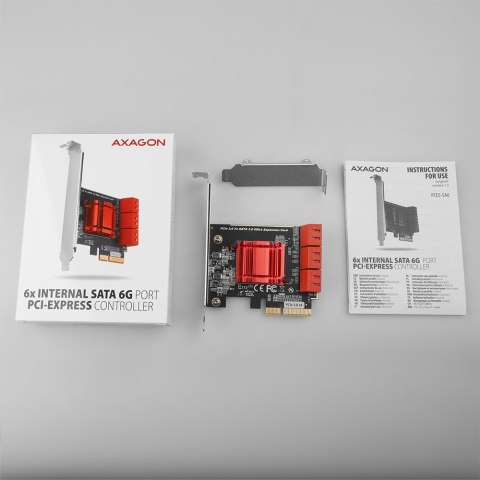 AXAGON PCES-SA6 Kontroler PCIe 6x wewn. AXAGON PCES-SA6 Kontroler PCIe 6x wewn.