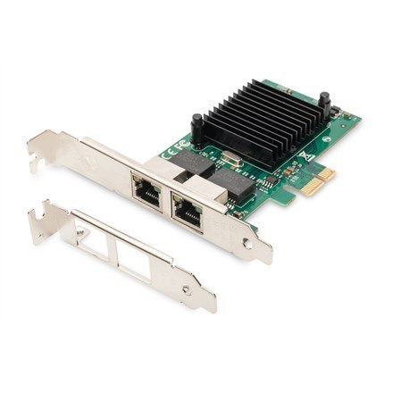 DIGITUS KARTA SIECIOWA PCIE PRZEWODOWA 2X RJ45 GIGABIT 10/100/1000MBPS LOW PROFILE DN-10132 DIGITUS KARTA SIECIOWA PCIE PRZEWODOWA 2X RJ45 GIGABIT 10/100/1000MBPS LOW PROFILE DN-10132