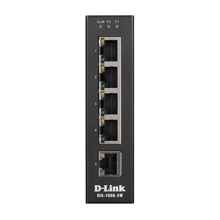 Przełącznik D-Link DIS-100G-5W - Niezarządzany - L2 - Gigabit Ethernet (10/100/1000) - Pełny dupleks - Możliwość montażu na ścia
