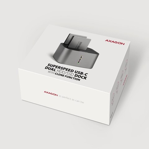 Stacja dokująca AXAGON ADSA-DC USB3.2 Gen1 - 2x SATA 6G CLONE DUAL HDD ASMedia Stacja dokująca AXAGON ADSA-DC USB3.2 Gen1 - 2x SATA 6G CLONE DUAL HDD ASMedia