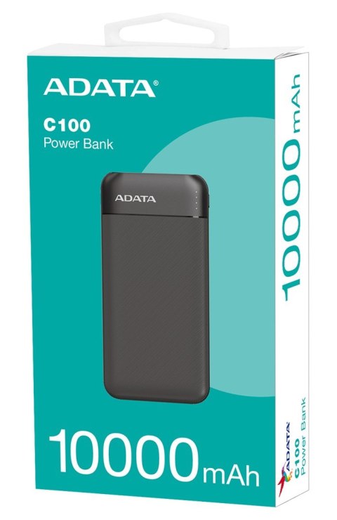 ADATA C100 Litowo-polimerowy (LiPo) 10000 mAh Czarny ADATA C100 Litowo-polimerowy (LiPo) 10000 mAh Czarny