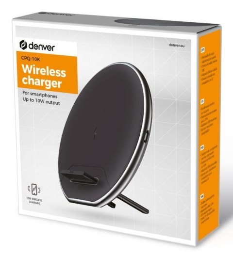 Denver QI chargers QI Charging pad Smartfon Czarny, Srebrny USB Bezprzewodowe ładowanie Wewnętrzna, Zewnętrzna Denver QI chargers QI Charging pad Smartfon Czarny, Srebrny USB Bezprzewodowe ładowanie Wewnętrzna, Zewnętrzna