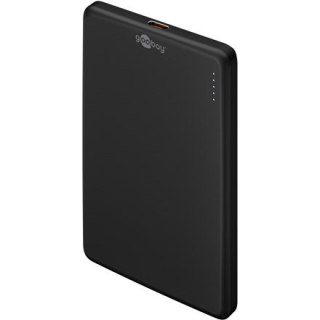 Magnetyczny bezprzewodowy power bank Goobay | 70182 | 5000 mAh | Złącze USB-C | Czarny