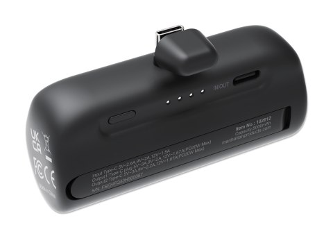 Manhattan 102612 bank mocy Litowo-jonowa (Li-Ion) 5000 mAh Czarny Manhattan 102612 bank mocy Litowo-jonowa (Li-Ion) 5000 mAh Czarny