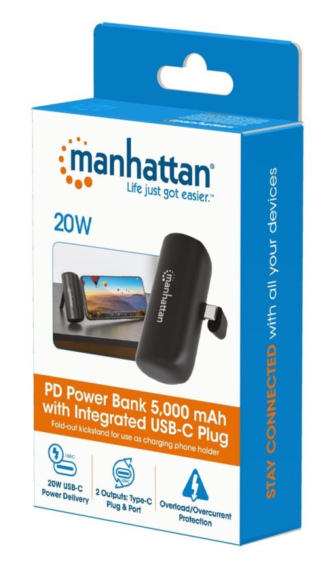 Manhattan 102612 bank mocy Litowo-jonowa (Li-Ion) 5000 mAh Czarny Manhattan 102612 bank mocy Litowo-jonowa (Li-Ion) 5000 mAh Czarny
