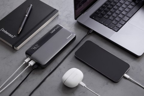 Power Bank Intenso HE 25000 mAh Grau-Schwarz USB C/C