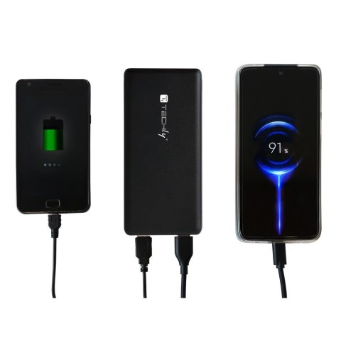 Techly I-CHARGE-10000 bank mocy Litowo-polimerowy (LiPo) 10000 mAh Czarny Techly I-CHARGE-10000 bank mocy Litowo-polimerowy (LiPo) 10000 mAh Czarny