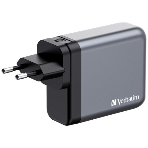 Verbatim GaN charger 140W, 1x USB-A, 3x USB-C Verbatim GaN charger 140W, 1x USB-A, 3x USB-C