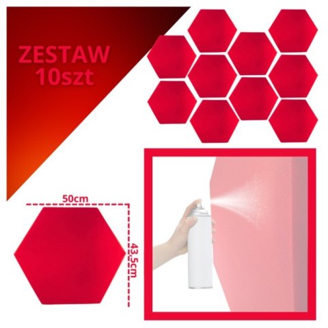 DNA AM3 RD panel akustyczny zestaw 10 szt. czerwon DNA AM3 RD panel akustyczny zestaw 10 szt. czerwon