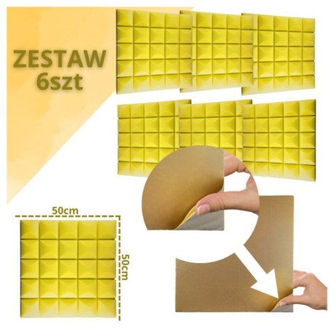 DNA AM5 YL panel akustyczny zestaw 6 szt. żółty sa DNA AM5 YL panel akustyczny zestaw 6 szt. żółty sa