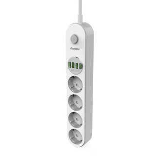 Energizer EPB2500W00EU rozgałęziacz 2 m 4 x gniazdo sieciowe Wewnętrzna Biały
