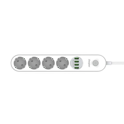 Energizer EPB2500W00EU rozgałęziacz 2 m 4 x gniazdo sieciowe Wewnętrzna Biały Energizer EPB2500W00EU rozgałęziacz 2 m 4 x gniazdo sieciowe Wewnętrzna Biały