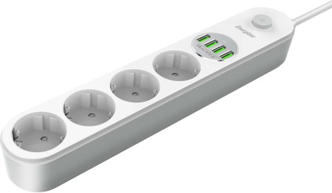 Energizer EPB2500W01EU rozgałęziacz 2 m 3 x gniazdo sieciowe Wewnętrzna Biały, Czarny Energizer EPB2500W01EU rozgałęziacz 2 m 3 x gniazdo sieciowe Wewnętrzna Biały, Czarny