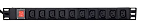Gembird Listwa zasilająca rack (PDU), 10 gniazd C13, 1U, 16A, wtyk C19 2m Gembird Listwa zasilająca rack (PDU), 10 gniazd C13, 1U, 16A, wtyk C19 2m