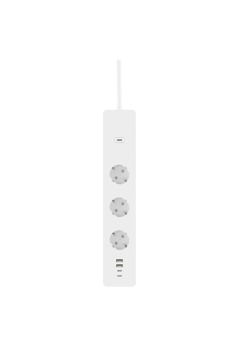 Inteligentna listwa zasilająca WOOX R6132 3xgniazdo sieciowe AC Typ F (CEE 7/4), 2xUSB, 2xUSB-C, WiFi, 1,5m, Biała Inteligentna listwa zasilająca WOOX R6132 3xgniazdo sieciowe AC Typ F (CEE 7/4), 2xUSB, 2xUSB-C, WiFi, 1,5m, Biała