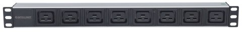 Intellinet 163613 rozdzielacz zasilania PDU 8 x gniazdo sieciowe 1U Czarny, Srebrny Intellinet 163613 rozdzielacz zasilania PDU 8 x gniazdo sieciowe 1U Czarny, Srebrny