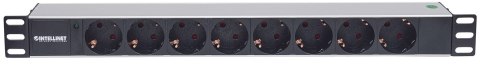 Rozdzielacz zasilania PDU 8 x gniazdo sieciowe 1U Aluminium, Czarny Rozdzielacz zasilania PDU 8 x gniazdo sieciowe 1U Aluminium, Czarny