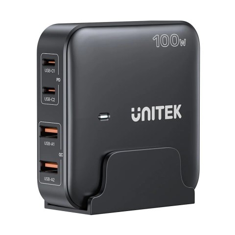 Sieciowa ładowarka GaN - Unitek P1229ABK01-EU | 100W 2x USB-C 2x USB-A Sieciowa ładowarka GaN - Unitek P1229ABK01-EU | 100W 2x USB-C 2x USB-A