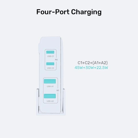 Sieciowa ładowarka GaN - Unitek P1229ABK01-EU | 100W 2x USB-C 2x USB-A Sieciowa ładowarka GaN - Unitek P1229ABK01-EU | 100W 2x USB-C 2x USB-A