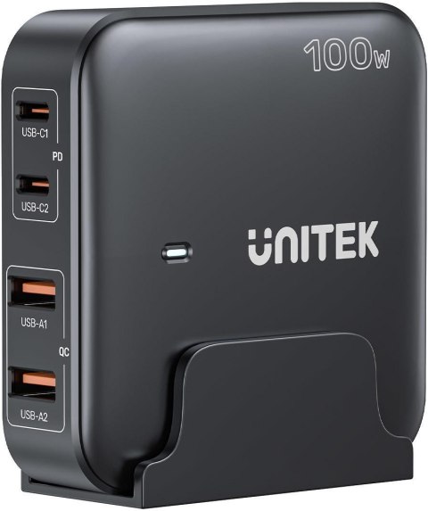 Sieciowa ładowarka GaN - Unitek P1229ABK01-EU | 100W 2x USB-C 2x USB-A Sieciowa ładowarka GaN - Unitek P1229ABK01-EU | 100W 2x USB-C 2x USB-A