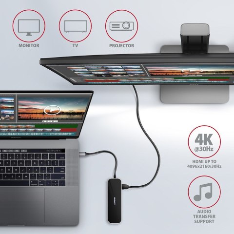 Axagon HMC-6GL stacja dokująca USB 3.2 Gen 1 (3.1 Gen 1) Type-C Czarny, Szary Axagon HMC-6GL stacja dokująca USB 3.2 Gen 1 (3.1 Gen 1) Type-C Czarny, Szary