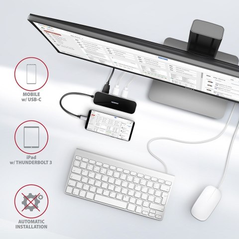 Axagon HMC-6GL stacja dokująca USB 3.2 Gen 1 (3.1 Gen 1) Type-C Czarny, Szary Axagon HMC-6GL stacja dokująca USB 3.2 Gen 1 (3.1 Gen 1) Type-C Czarny, Szary