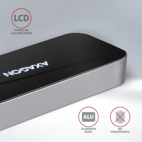 Axagon HMC-6GL stacja dokująca USB 3.2 Gen 1 (3.1 Gen 1) Type-C Czarny, Szary Axagon HMC-6GL stacja dokująca USB 3.2 Gen 1 (3.1 Gen 1) Type-C Czarny, Szary