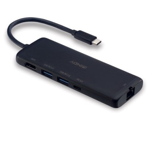 Lindy 43358 stacja dokująca Przewodowa USB 3.2 Gen 1 (3.1 Gen 1) Type-C Czarny Lindy 43358 stacja dokująca Przewodowa USB 3.2 Gen 1 (3.1 Gen 1) Type-C Czarny