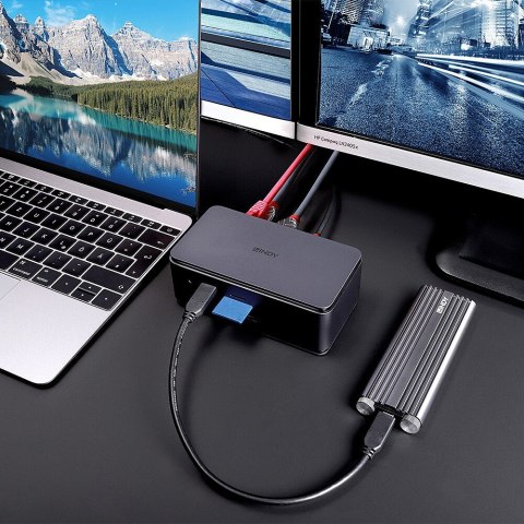 Lindy 43372 stacja dokująca Dokujący USB4 Antracyt Lindy 43372 stacja dokująca Dokujący USB4 Antracyt
