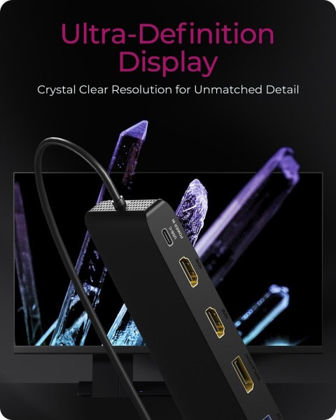 Stacja dokująca IcyBox USB Type-C mit dreifach Videoausgabe Stacja dokująca IcyBox USB Type-C mit dreifach Videoausgabe