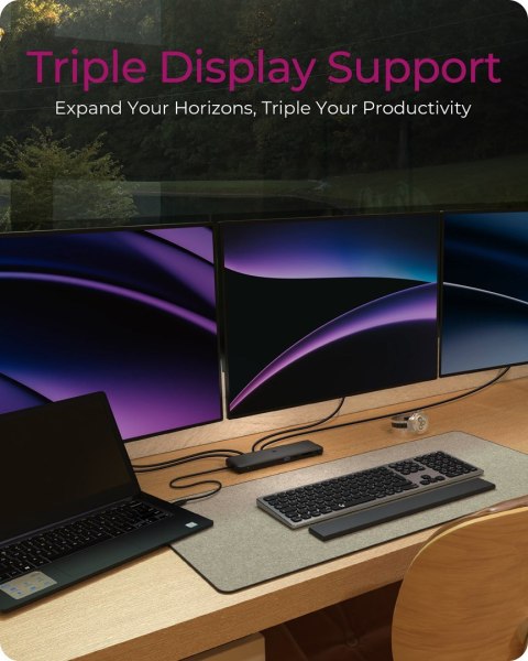 Stacja dokująca IcyBox USB Type-C mit dreifach Videoausgabe Stacja dokująca IcyBox USB Type-C mit dreifach Videoausgabe