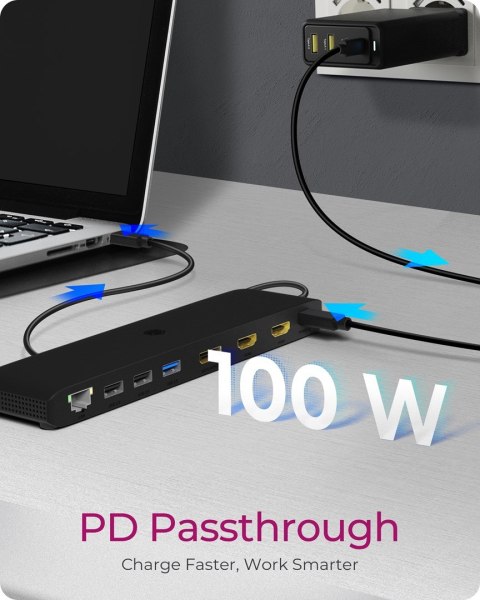 Stacja dokująca IcyBox USB Type-C mit dreifach Videoausgabe Stacja dokująca IcyBox USB Type-C mit dreifach Videoausgabe
