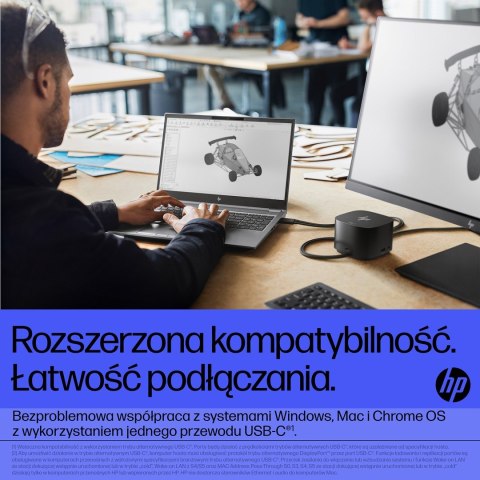 Stacja dokująca + zasilacz HP Thunderbolt Dock G4 280W z przewodem combo czarna 4J0G4AA Stacja dokująca + zasilacz HP Thunderbolt Dock G4 280W z przewodem combo czarna 4J0G4AA