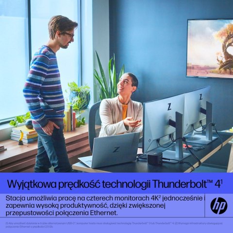 Stacja dokująca + zasilacz HP Thunderbolt Dock G4 280W z przewodem combo czarna 4J0G4AA Stacja dokująca + zasilacz HP Thunderbolt Dock G4 280W z przewodem combo czarna 4J0G4AA