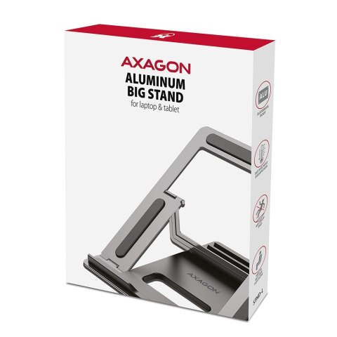 Axagon STND-L stojak na laptop Podstawka na notebooka Szary 40,6 cm (16") Axagon STND-L stojak na laptop Podstawka na notebooka Szary 40,6 cm (16")
