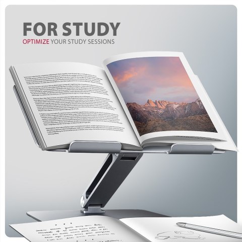 Axagon STND-LQ stojak na laptop Podstawka na notebooka Szary 40,6 cm (16") Axagon STND-LQ stojak na laptop Podstawka na notebooka Szary 40,6 cm (16")