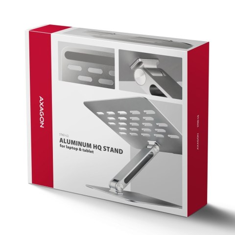Axagon STND-LQ stojak na laptop Podstawka na notebooka Szary 40,6 cm (16") Axagon STND-LQ stojak na laptop Podstawka na notebooka Szary 40,6 cm (16")
