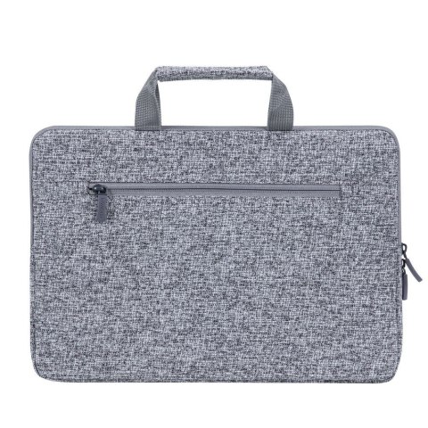 Etui na laptop 13,3" RIVACASE Anvik, jasny szare, z uchwytem, z materiału wodoodpornego, pluszowe wnętrze, tylna kieszeń na smar Etui na laptop 13,3" RIVACASE Anvik, jasny szare, z uchwytem, z materiału wodoodpornego, pluszowe wnętrze, tylna kieszeń na smar