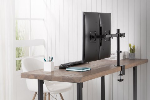 DIGITUS UCHWYT BIURKOWY PODWÓJNY Z ZACISKIEM 2XLCD MAX. 32" MAX. OBCIĄŻENIE 2X 8KG UCHYLNO-OBROTOWY CZARNY DA-90400 DIGITUS UCHWYT BIURKOWY PODWÓJNY Z ZACISKIEM 2XLCD MAX. 32" MAX. OBCIĄŻENIE 2X 8KG UCHYLNO-OBROTOWY CZARNY DA-90400