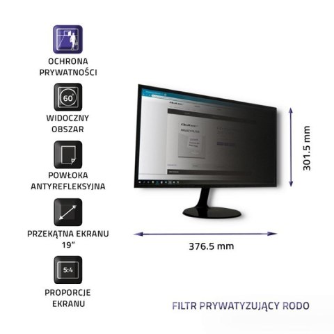 Filtr prywatyzujący Rodo Qoltec 51053 Filtr prywatyzujący Rodo Qoltec 51053