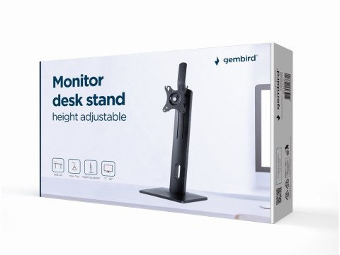 Gembird MS-D1-01 uchwyt / stojak do monitorów 81,3 cm (32") Biurko Czarny