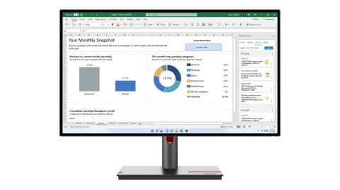 Lenovo ThinkVision P27h-30 LED display 68,6 cm (27") 2560 x 1440 px Quad HD LCD Czarny Lenovo ThinkVision P27h-30 LED display 68,6 cm (27") 2560 x 1440 px Quad HD LCD Czarny
