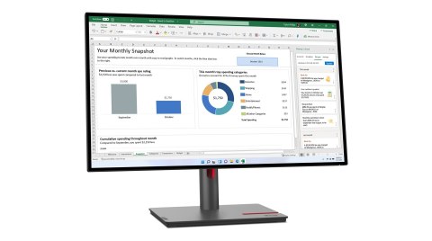 Lenovo ThinkVision P27h-30 LED display 68,6 cm (27") 2560 x 1440 px Quad HD LCD Czarny Lenovo ThinkVision P27h-30 LED display 68,6 cm (27") 2560 x 1440 px Quad HD LCD Czarny