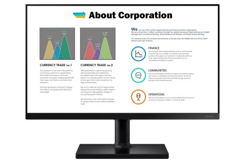 Samsung F24T452FQR 61 cm (24") 1920 x 1080 px monitor LED Czarny Samsung F24T452FQR 61 cm (24") 1920 x 1080 px monitor LED Czarny
