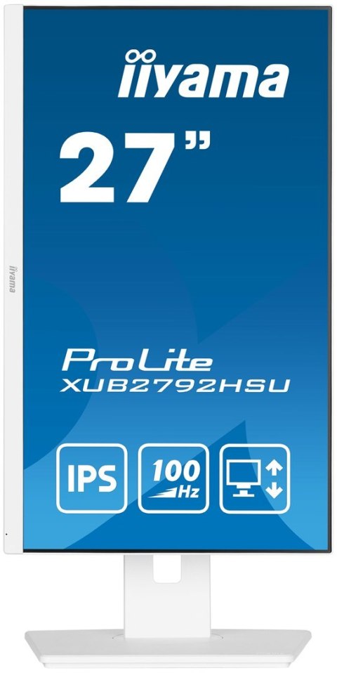 Iiyama ProLite XUB2792HSU-W6 LED display 68,6 cm (27") 1920 x 1080 px Full HD Biały Iiyama ProLite XUB2792HSU-W6 LED display 68,6 cm (27") 1920 x 1080 px Full HD Biały