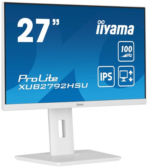 Iiyama ProLite XUB2792HSU-W6 LED display 68,6 cm (27") 1920 x 1080 px Full HD Biały Iiyama ProLite XUB2792HSU-W6 LED display 68,6 cm (27") 1920 x 1080 px Full HD Biały