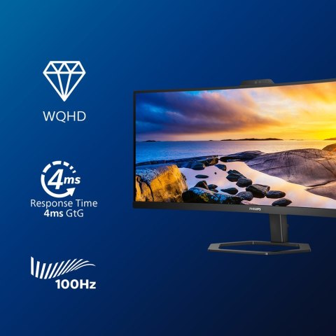 Philips | 34E1C5600HE/00 | 34 " | VA | 3440 x 1440 pikseli | 21:9 | 4 ms | 300 cd/m2 | Czarny | Ilość portów HDMI 1 | 100 Hz Philips | 34E1C5600HE/00 | 34 " | VA | 3440 x 1440 pikseli | 21:9 | 4 ms | 300 cd/m2 | Czarny | Ilość portów HDMI 1 | 100 Hz