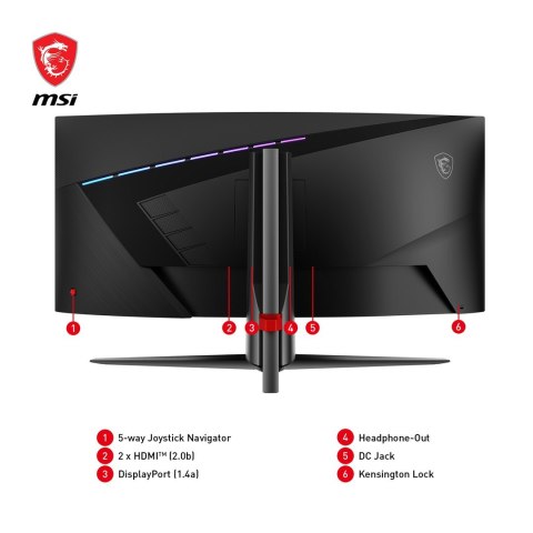 Zakrzywiony monitor do gier MSI MAG 345CQRDE 34" - Płaski ekran - 86,4 cm
