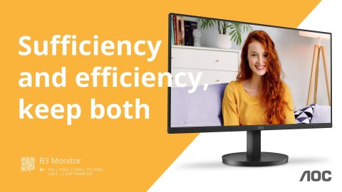 AOC B3 U27B3M monitor komputerowy 68,6 cm (27") 3840 x 2160 px 4K Ultra HD LCD Czarny AOC B3 U27B3M monitor komputerowy 68,6 cm (27") 3840 x 2160 px 4K Ultra HD LCD Czarny